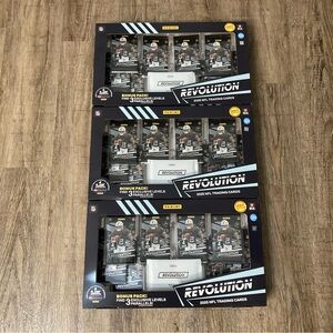 Lot of 3x New 2025 NFL Panini Revolution Football Trading Cards Sams Club Bundle